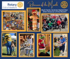 September Rotarian of the Month, Bud Clardy