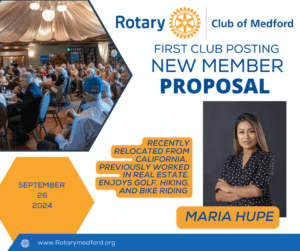 First posting – Proposed New Member, Maria Hupe