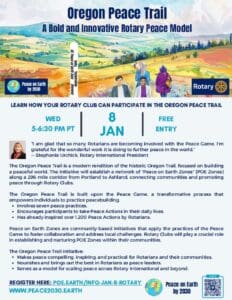 Oregon Peace Trail Meeting information January 8th!