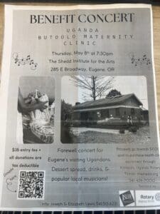 Benefit Farewell Concert – Eugene’s Visiting Ugandans